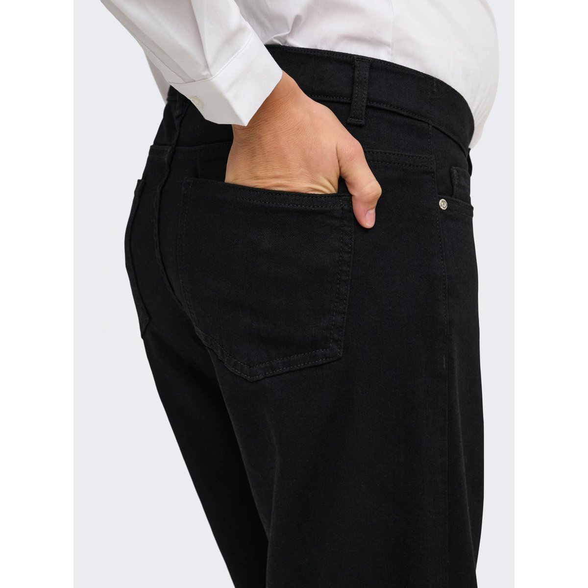 Jean À Jambe Large black denim, ONLY