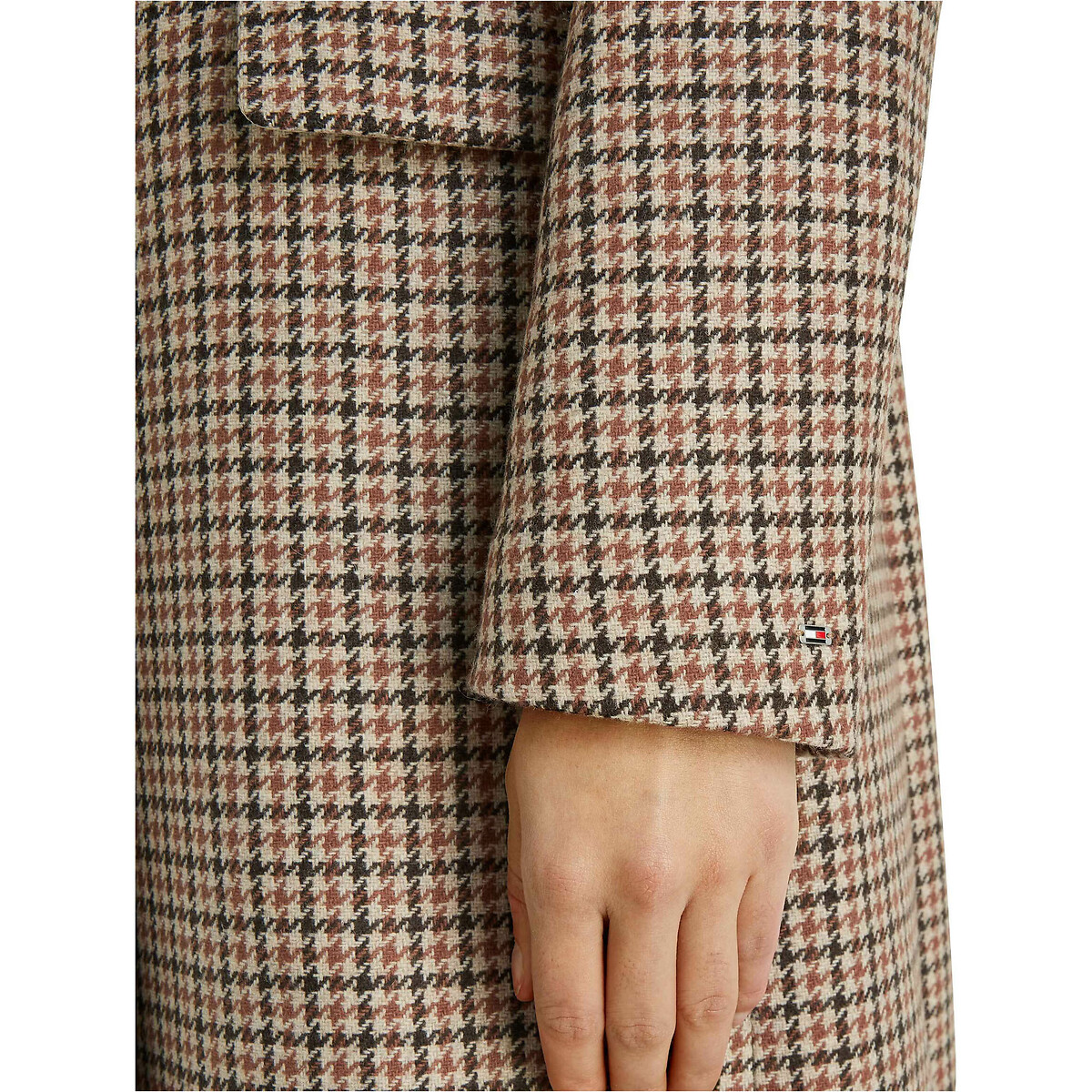 Checked Wool Mix Coat grey, TOMMY HILFIGER