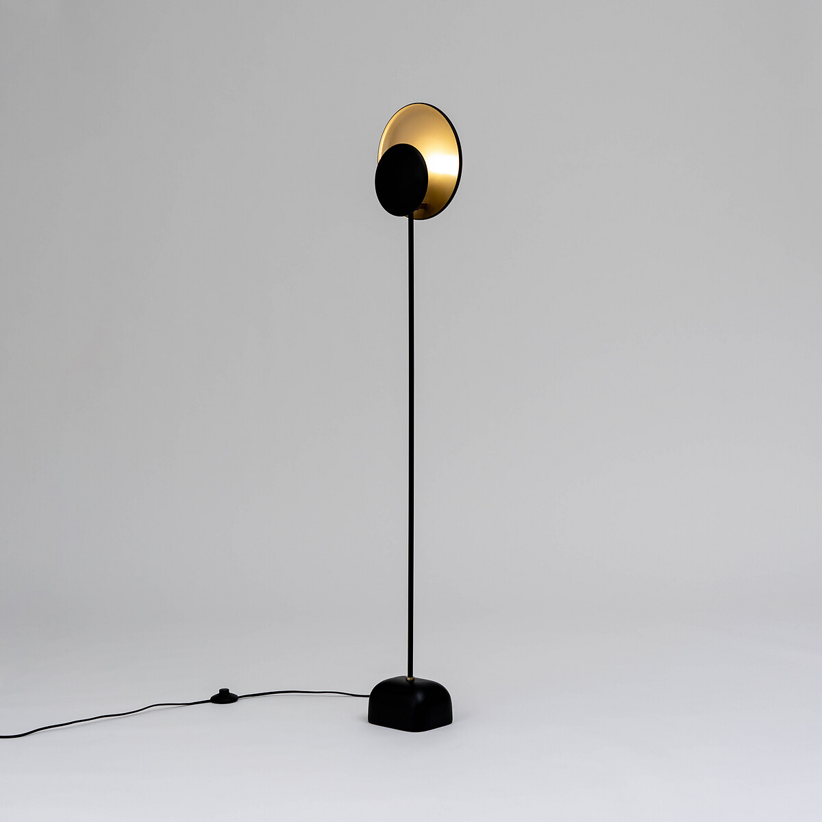 Lampadaire, réflecteurs noir et moka, Naton noir, AM.PM