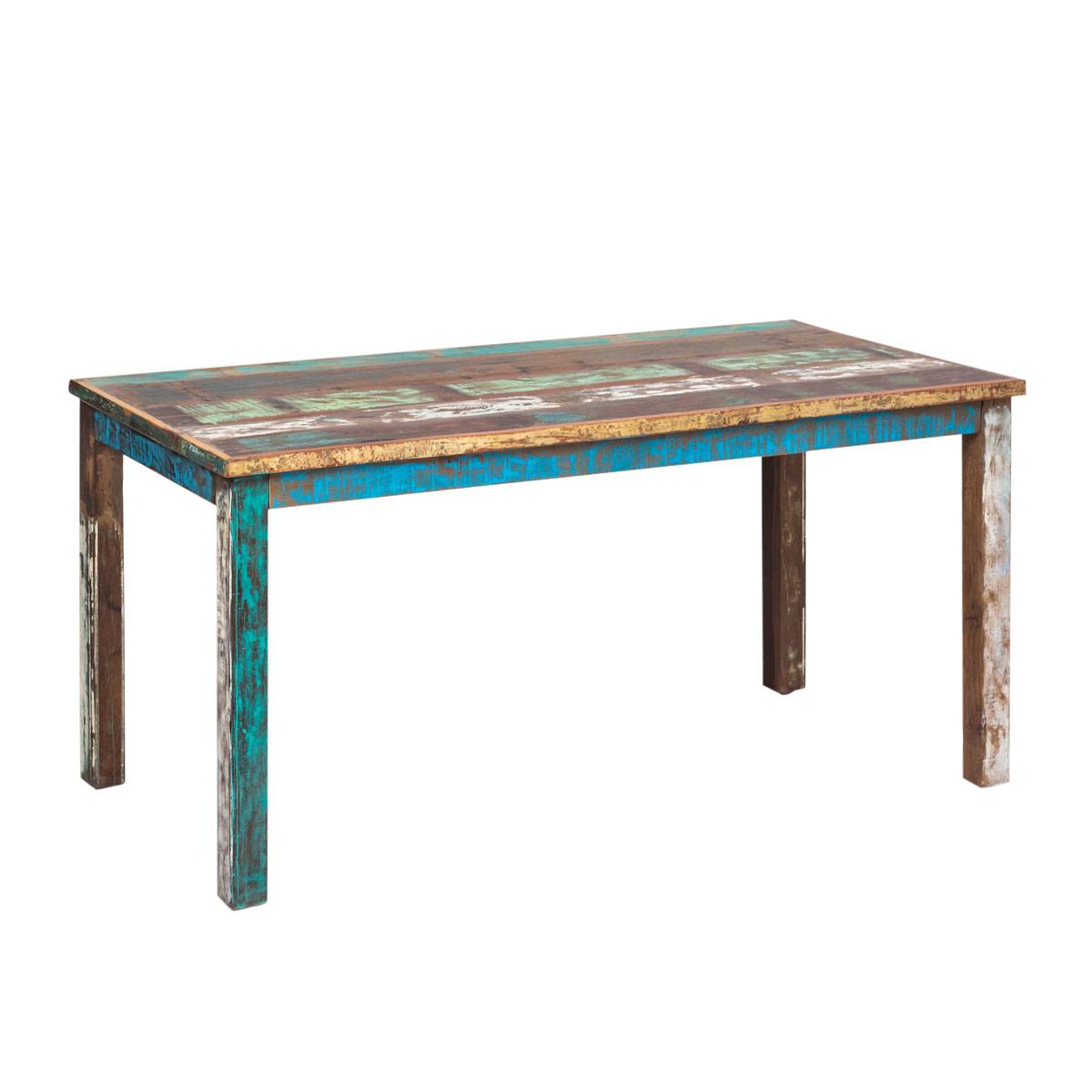 Table à manger en bois massif ETHNIK multicolore, MADE IN MEUBLES