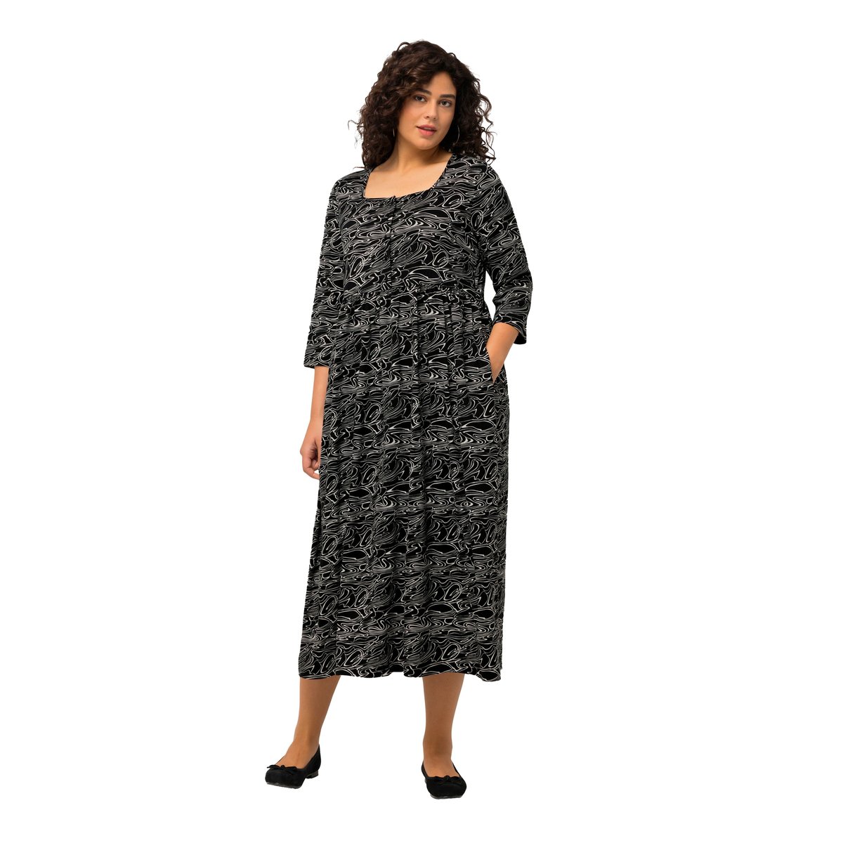 Robe en jersey noir, ULLA POPKEN