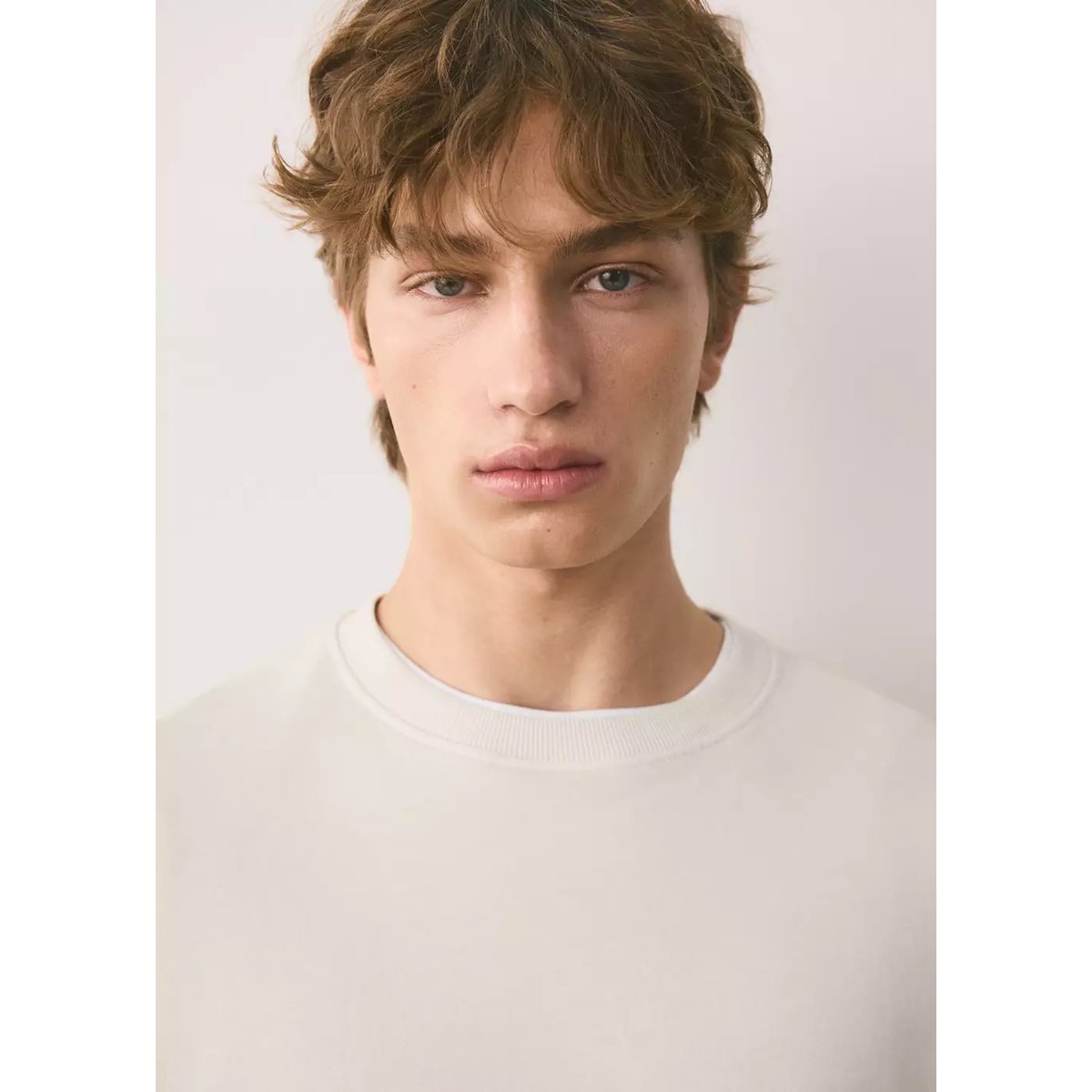 Sweat-shirt coton détails brodés ivoire, MANGO TEEN