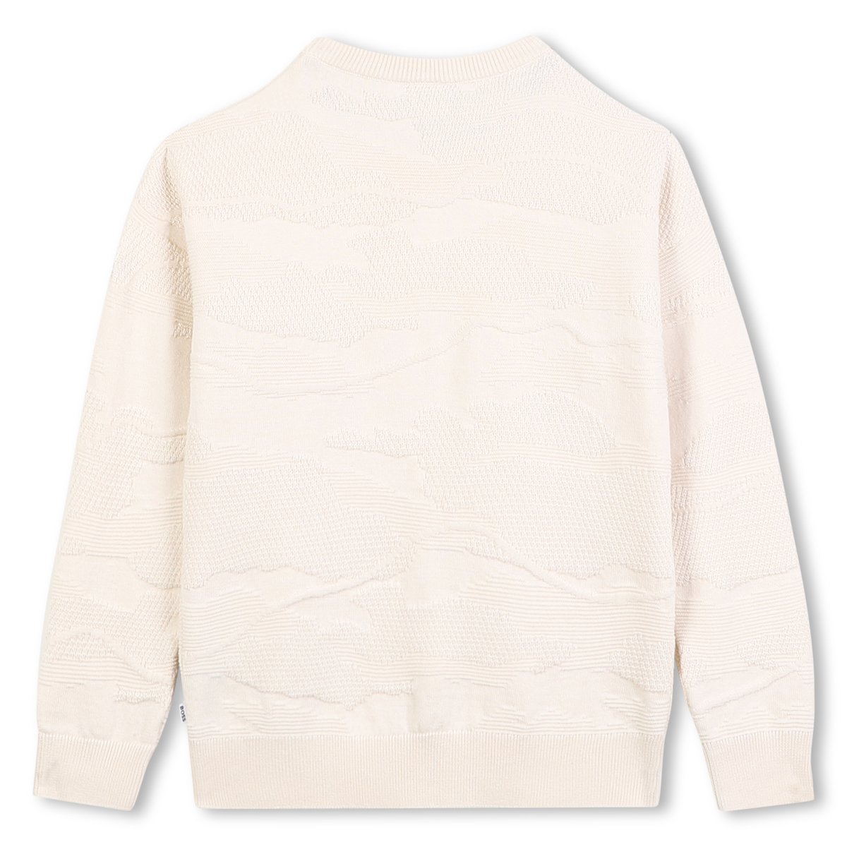 Pull à col rond vanille, BOSS KIDSWEAR