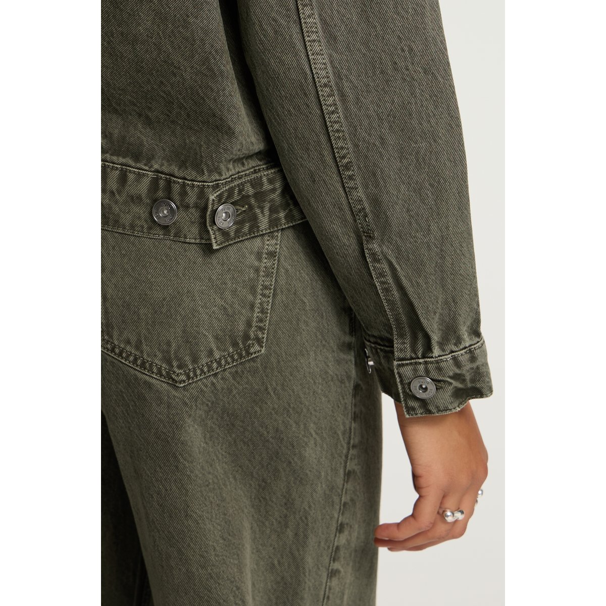 Veste en jean vert forest night, ICHI
