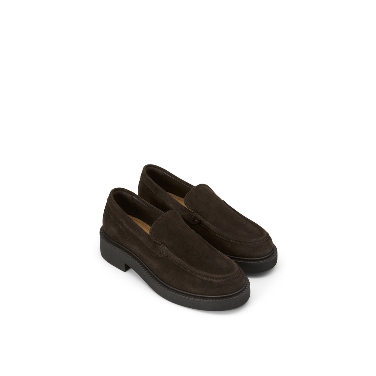 Mocassins modèle Perla en cuir velours souple marron, MARC O'POLO