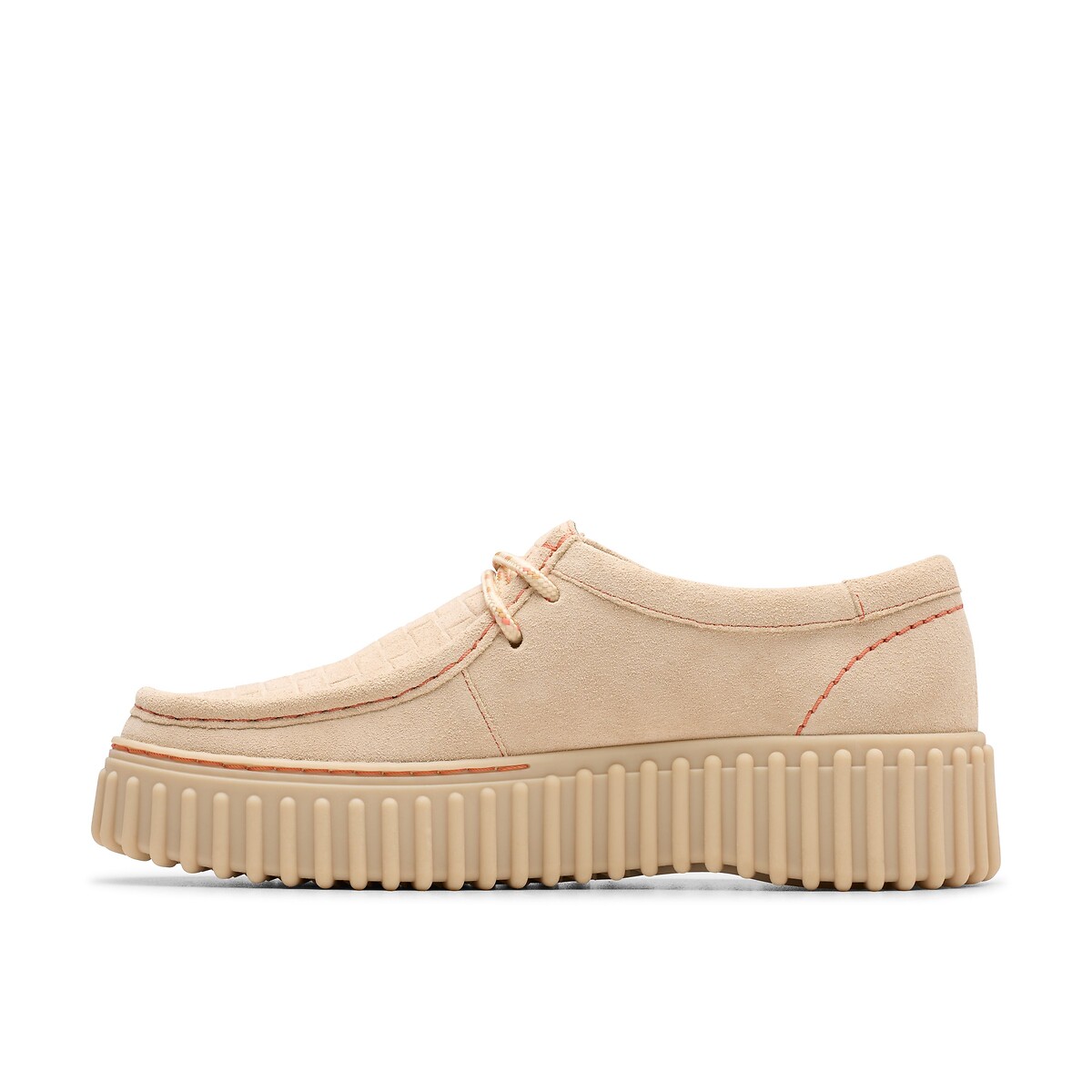 Chaussures en cuir suédé Torhill Bee ecru, CLARKS