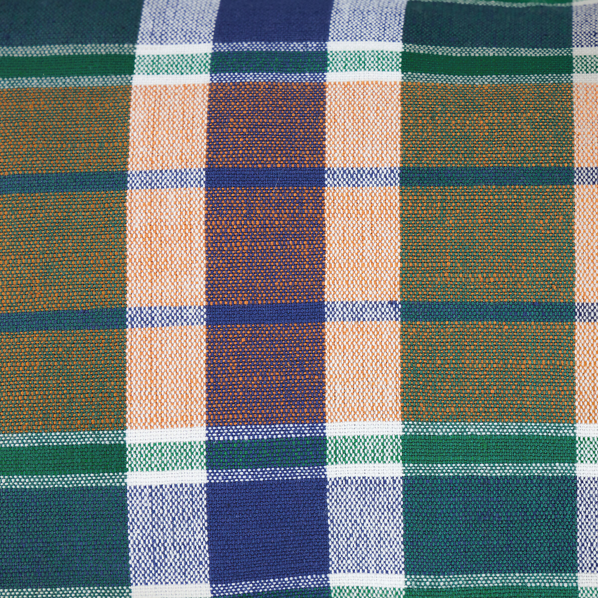 Housse de coussin 50x30 cm, coton, Ivani bleu/vert, LA REDOUTE INTERIEURS