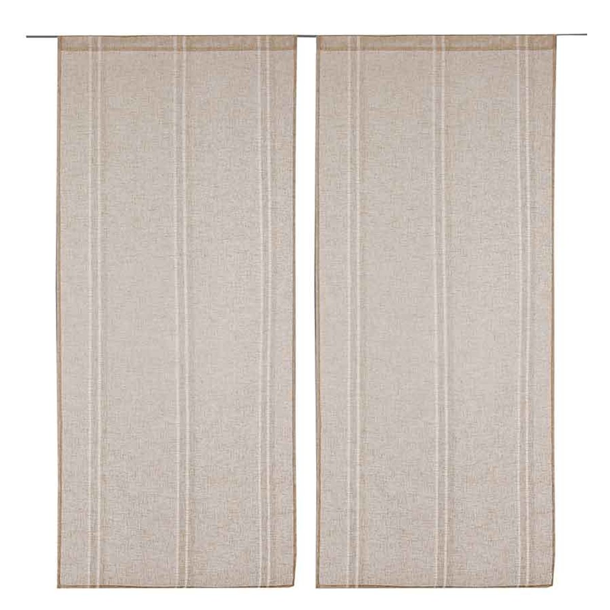 Paire de Petits voilages en Lin naturel, LINDER