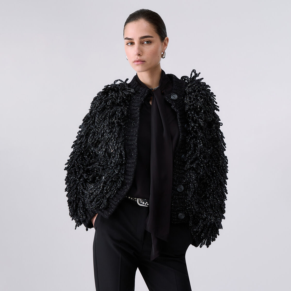 Veste en Maille Douce noir, LIU JO
