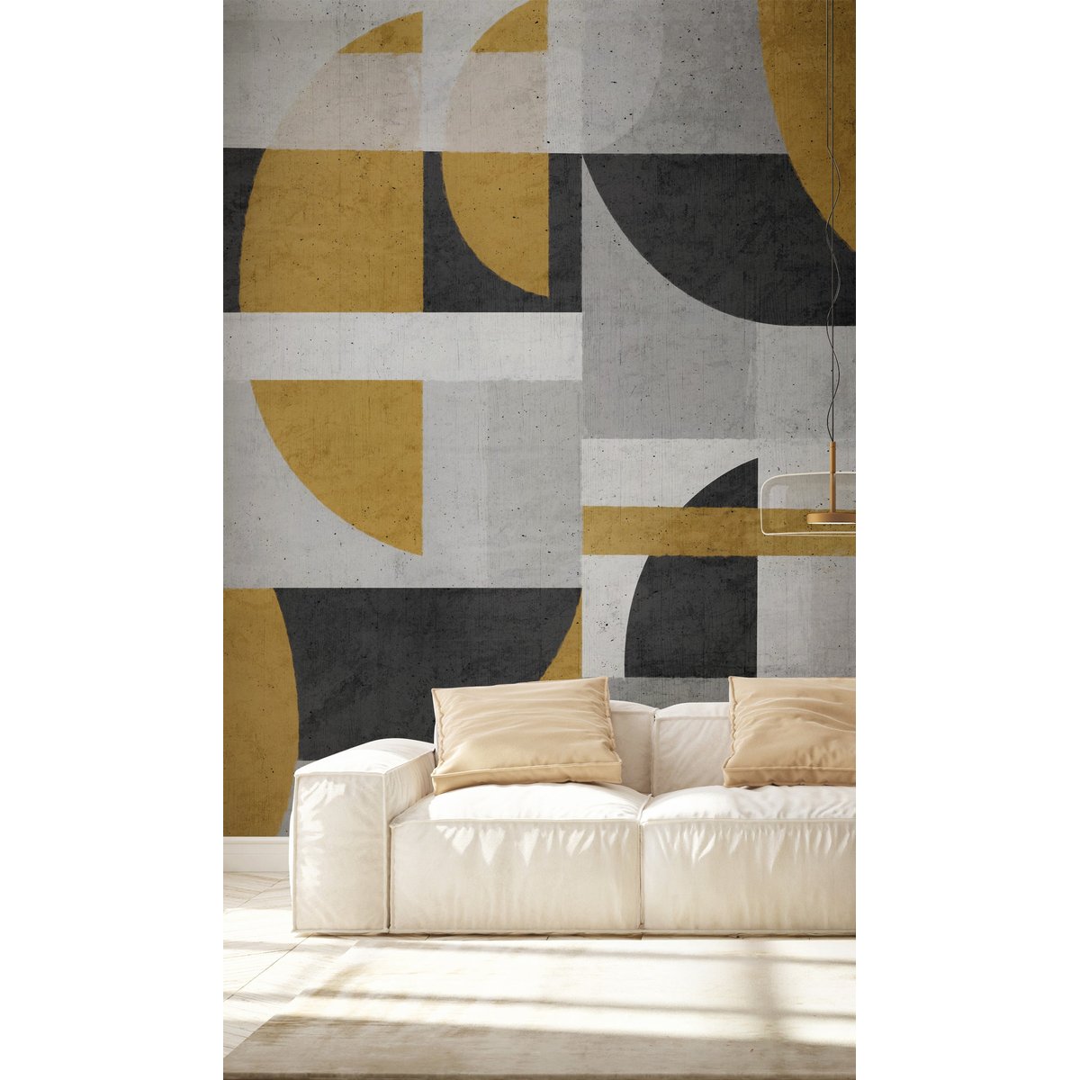 Papier peint panoramique Edgar - A, intissé mat 150g, 192 x 260 cm gris, LE PAPIERS DE NINON