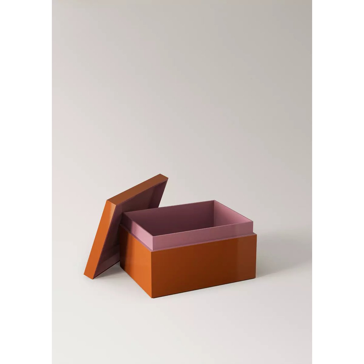 Boîte bicolore en bois marron, MANGO HOME