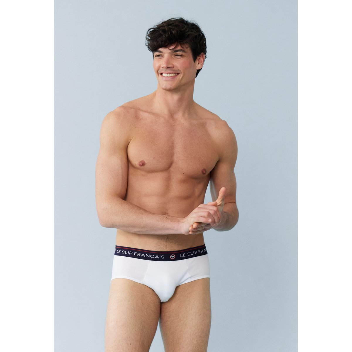 Lot de 3 slips en coton Intrépide noir blanc gris, LE SLIP FRANCAIS