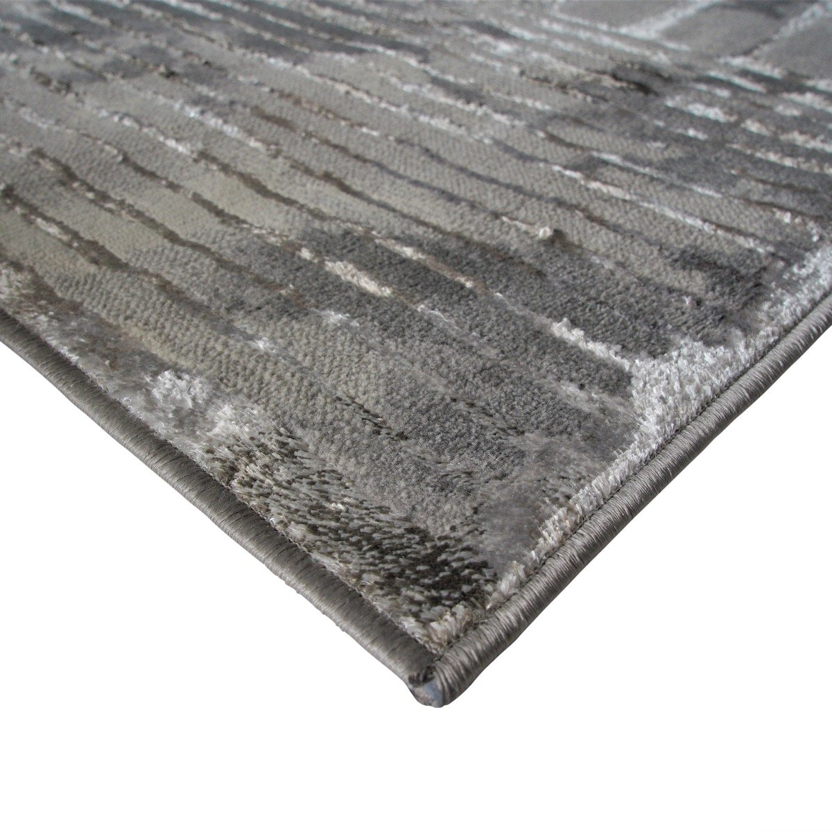 Tapis graphique et brume BORGES FOG gris, THE DECO FACTORY