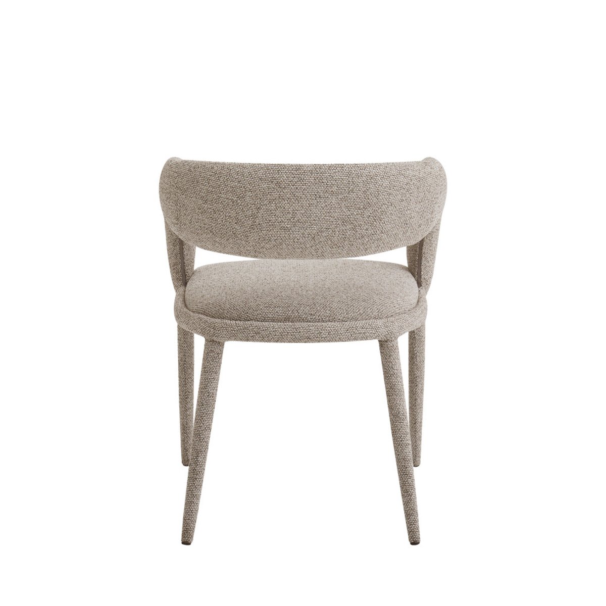 Lot de 2 fauteuils de table en tissu- ROMY marron chiné, DRAWER