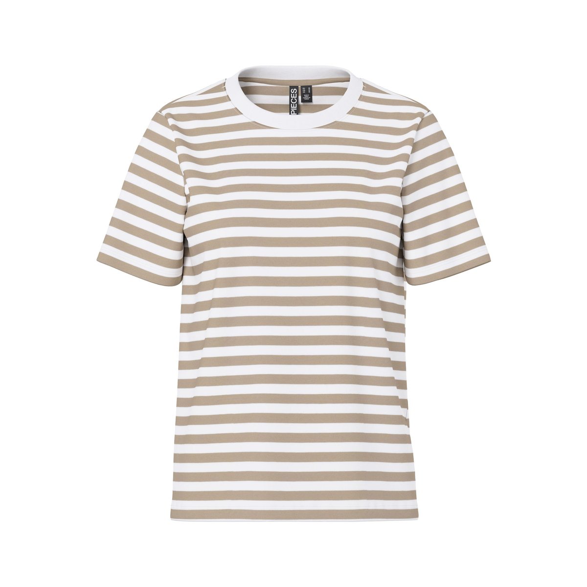 T-Shirt silver mink, PIECES