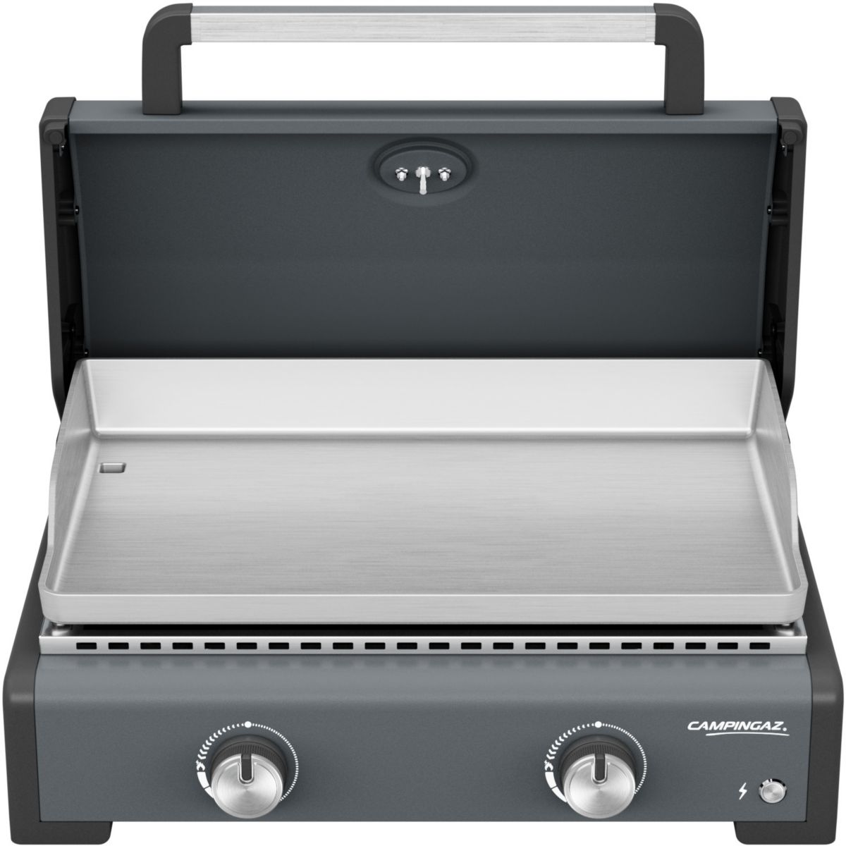 Plancha gaz SIGMA 2 PRO 2 brûlreurs avec couvercle de cuisson à poser , 58x36 cm couleur unique, CAMPINGAZ