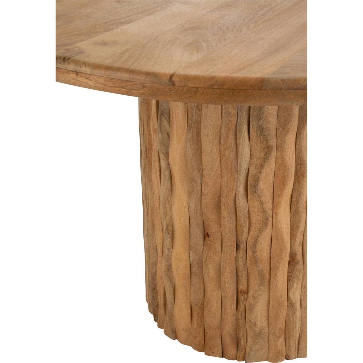 Table à manger ronde en bois massif naturel, RECOLLECTION