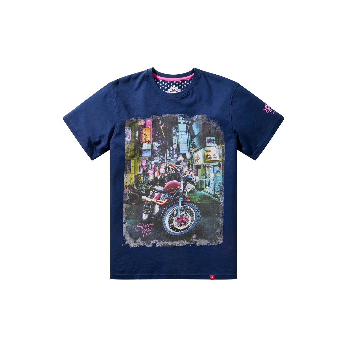 T-shirt graphique rues de Tokyo bleu, JOE BROWNS