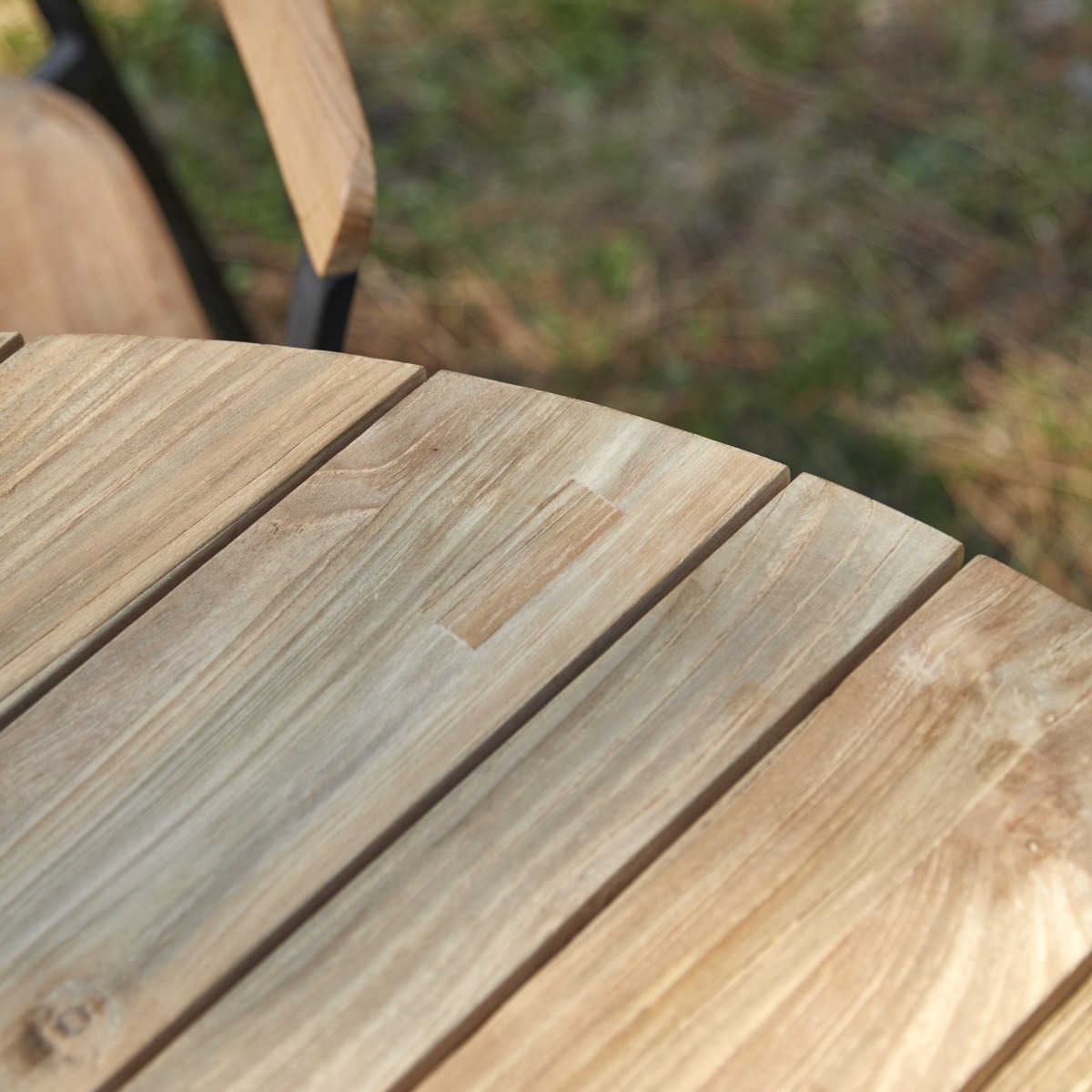 Table de jardin en Teck massif, KATRINE naturel, TIKAMOON
