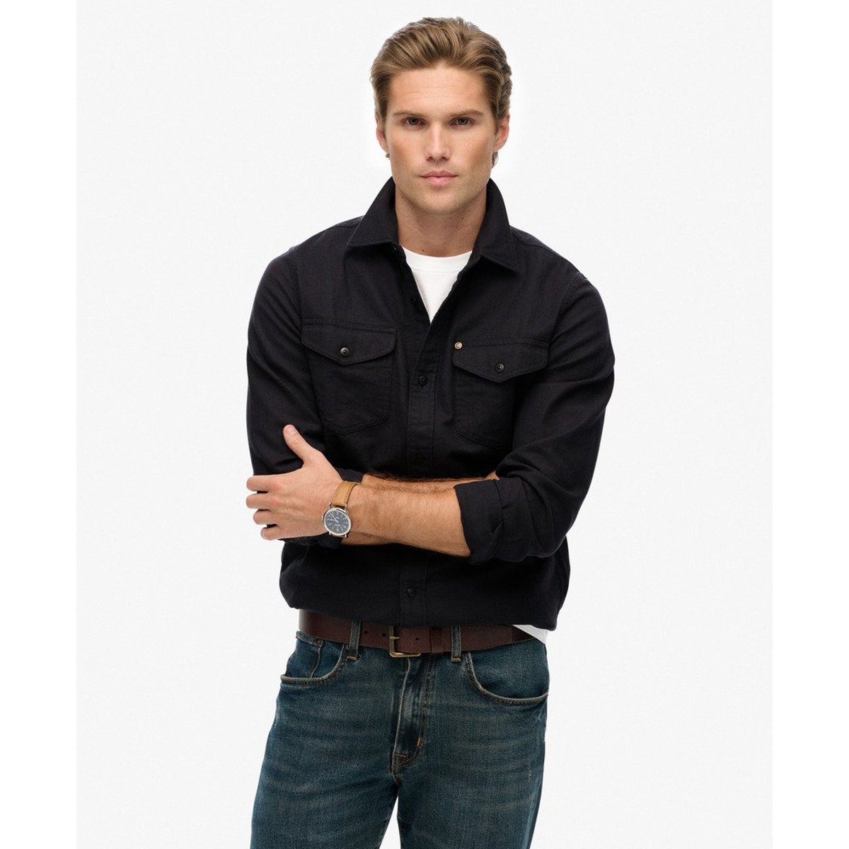 Chemise Ranch - The Merchant Store noir, SUPERDRY