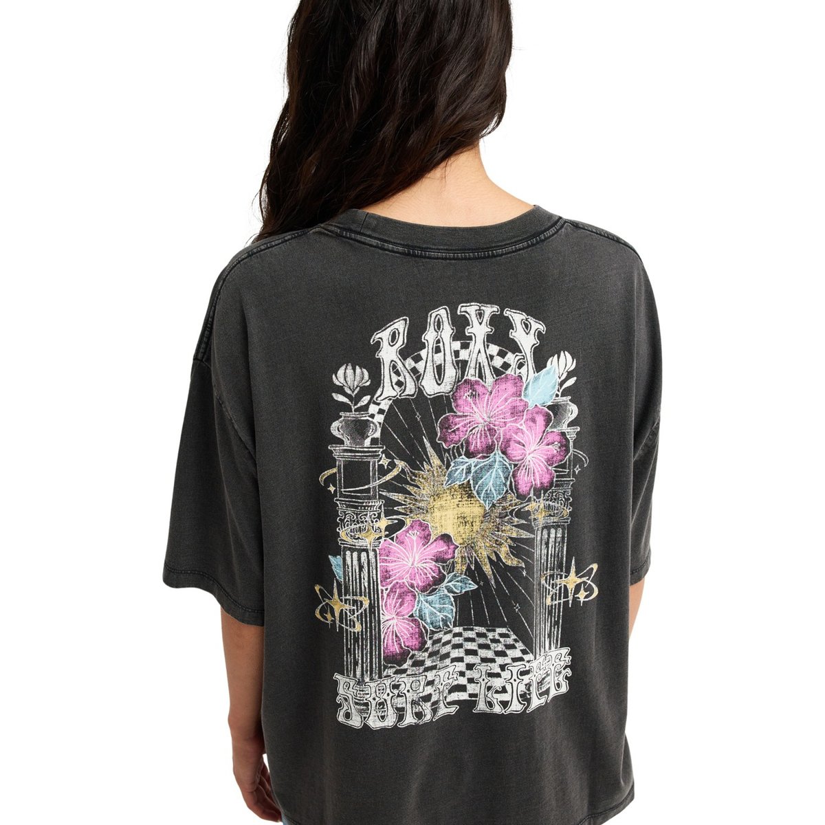 T-shirt oversize à manches courtes WASHED. noir anthracite, ROXY
