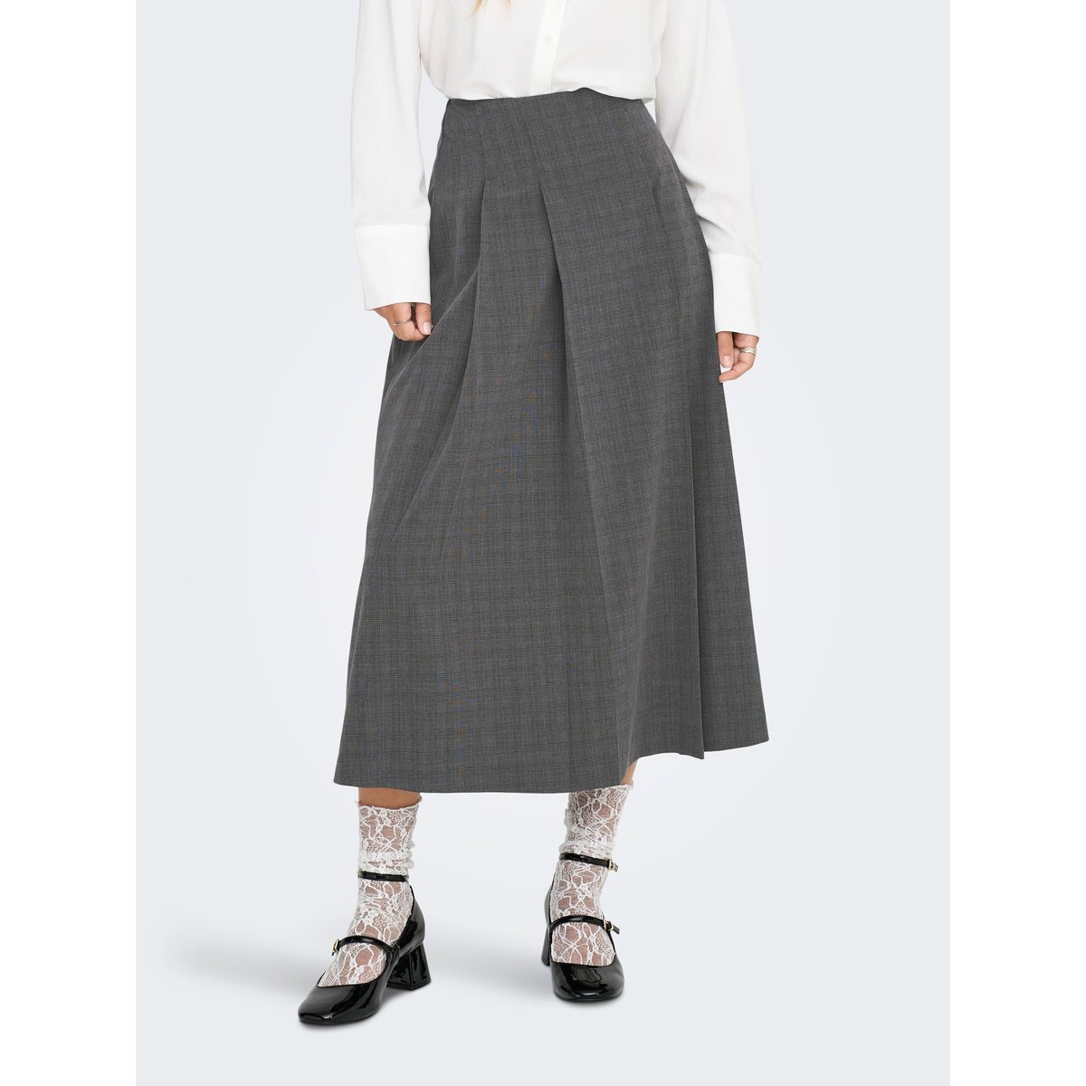 Jupe dark grey melange, ONLY