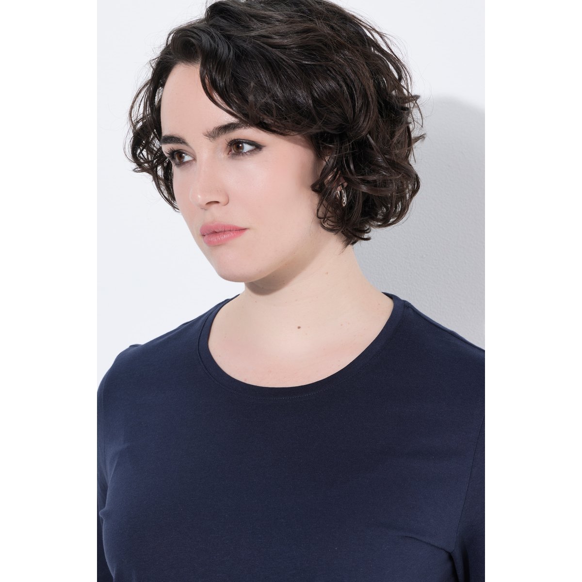 T-shirt motif smoothie, coupe Classic Fit marine, ULLA POPKEN