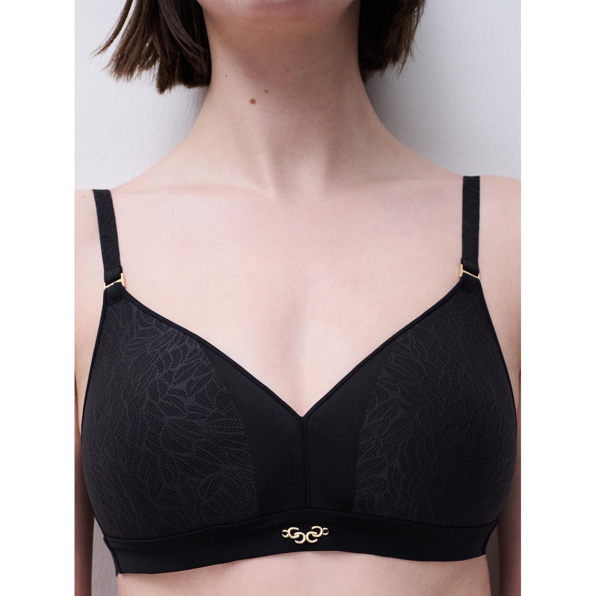 Soutien-gorge spacer sans armature spacer maintien PURE LACE noir, CHANTELLE