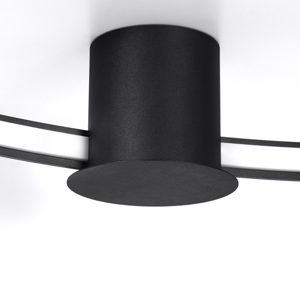 Plafonnier Aluminium Noir LED 1 Rio noir, EDEN