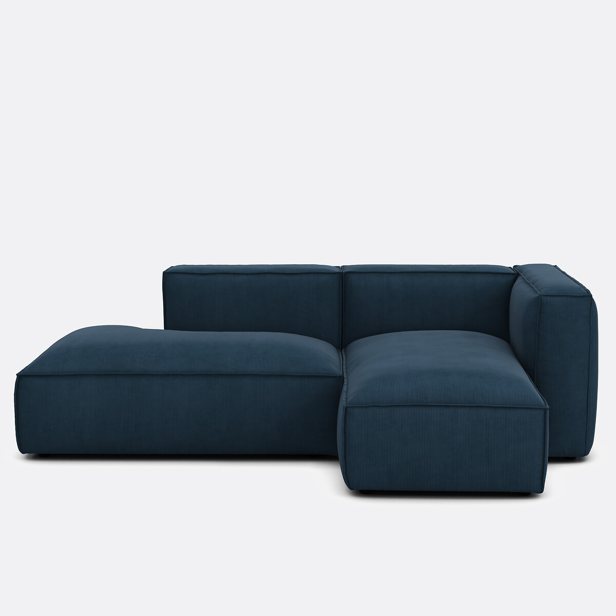 Seven Corduroy Modular Sofa Left-Hand Facing Day Bed Element blue, LA REDOUTE INTERIEURS