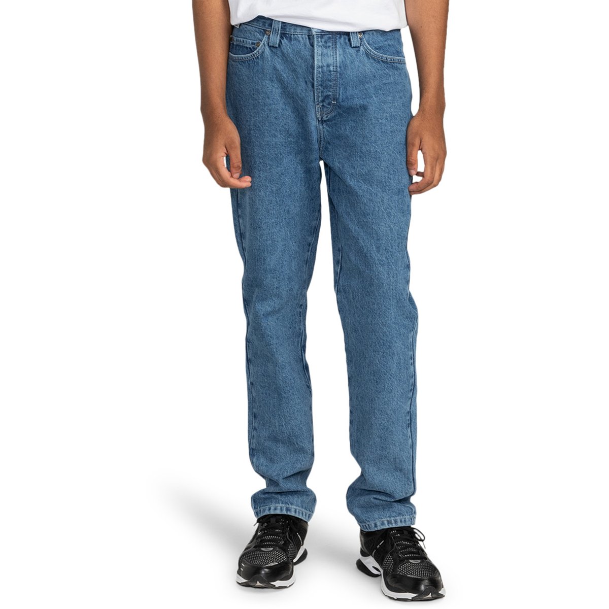 Jean fuselé REGULAR bleu mid used, ELEMENT