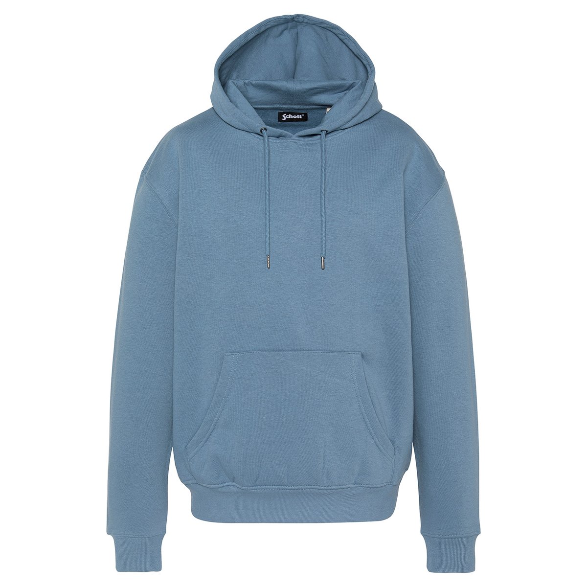 Sweatshirt à capuche custom thunder bleu jean, SCHOTT