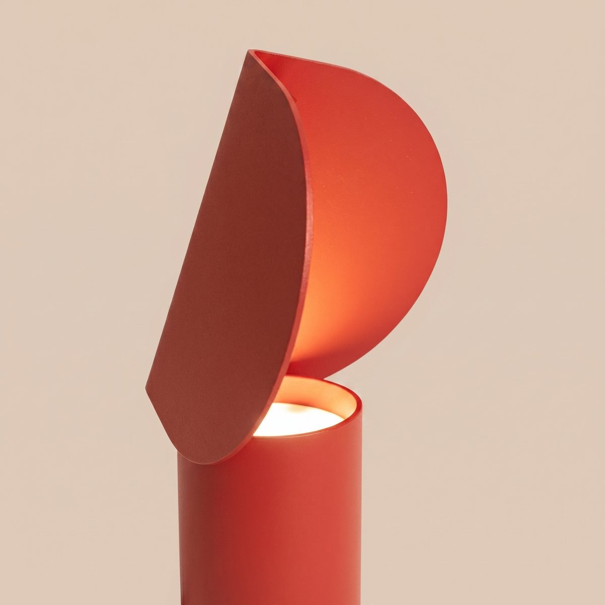 Lampe de bureau Aluminium Rouge LED 1 Biscuit rouge, EDEN