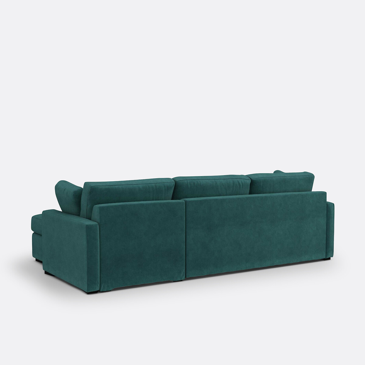 Sofá cama rinconero de 4 plazas, terciopelo, espuma, TIMOR verde esmeralda, LA REDOUTE INTERIEURS