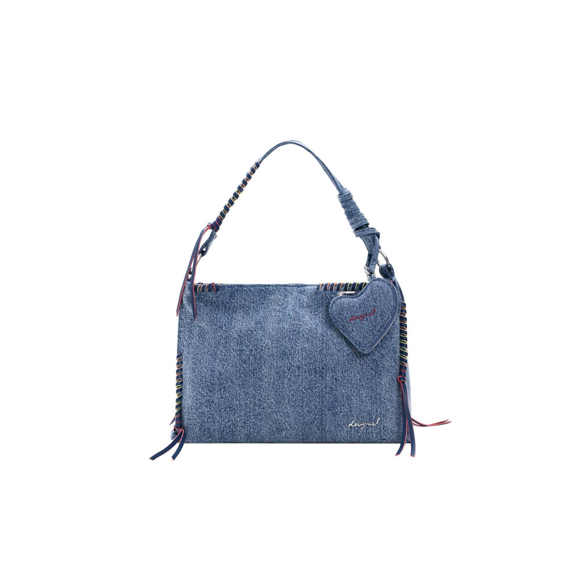 Sac grande denim cœur bleu, DESIGUAL