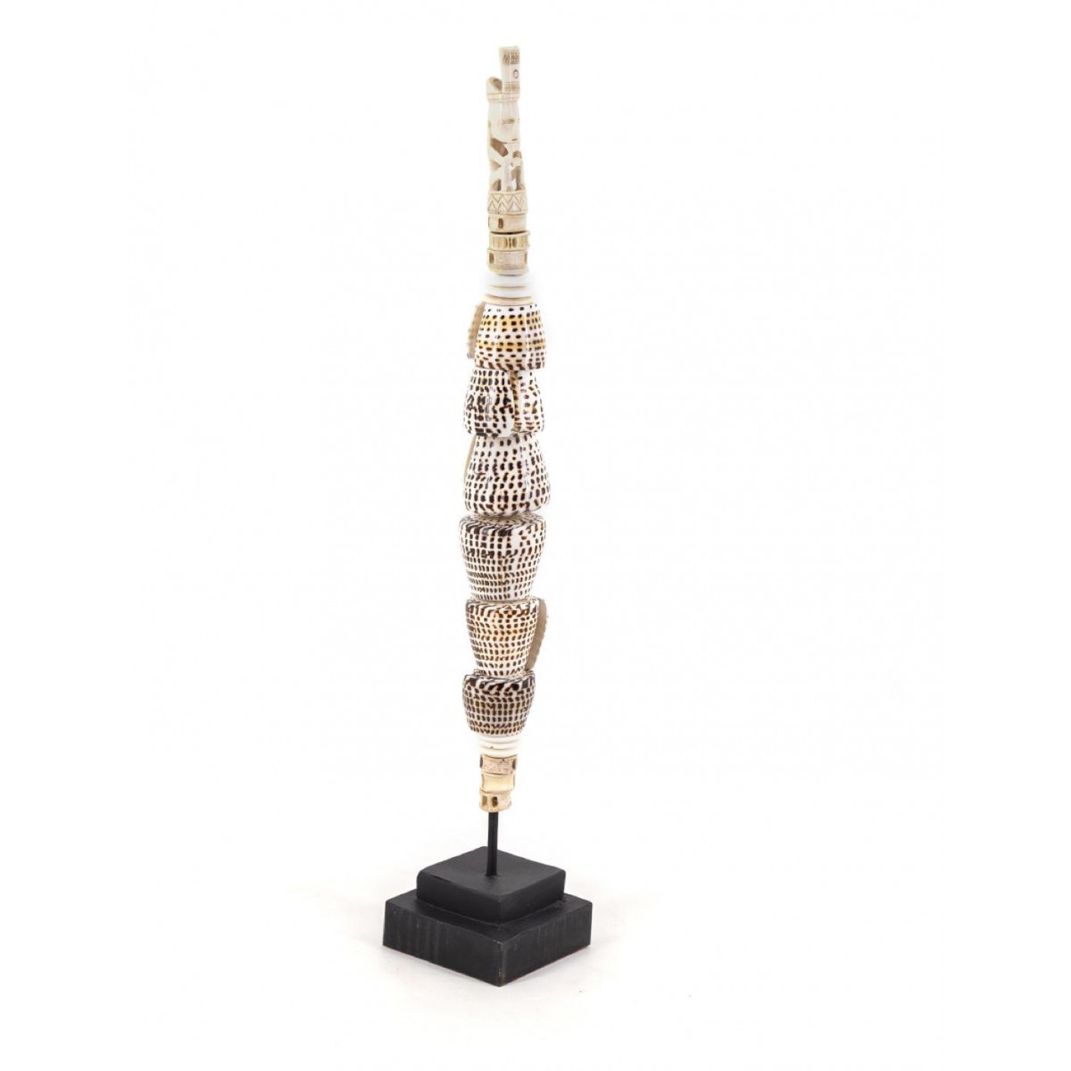 Sculpture coquilles os marron marron, DECORATION D’AUTREFOIS