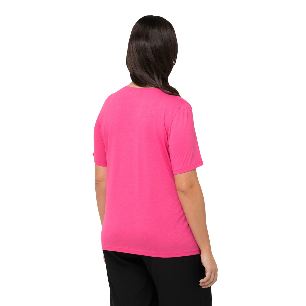 T-shirt col rond et manches courtes rojo hibisco, ULLA POPKEN
