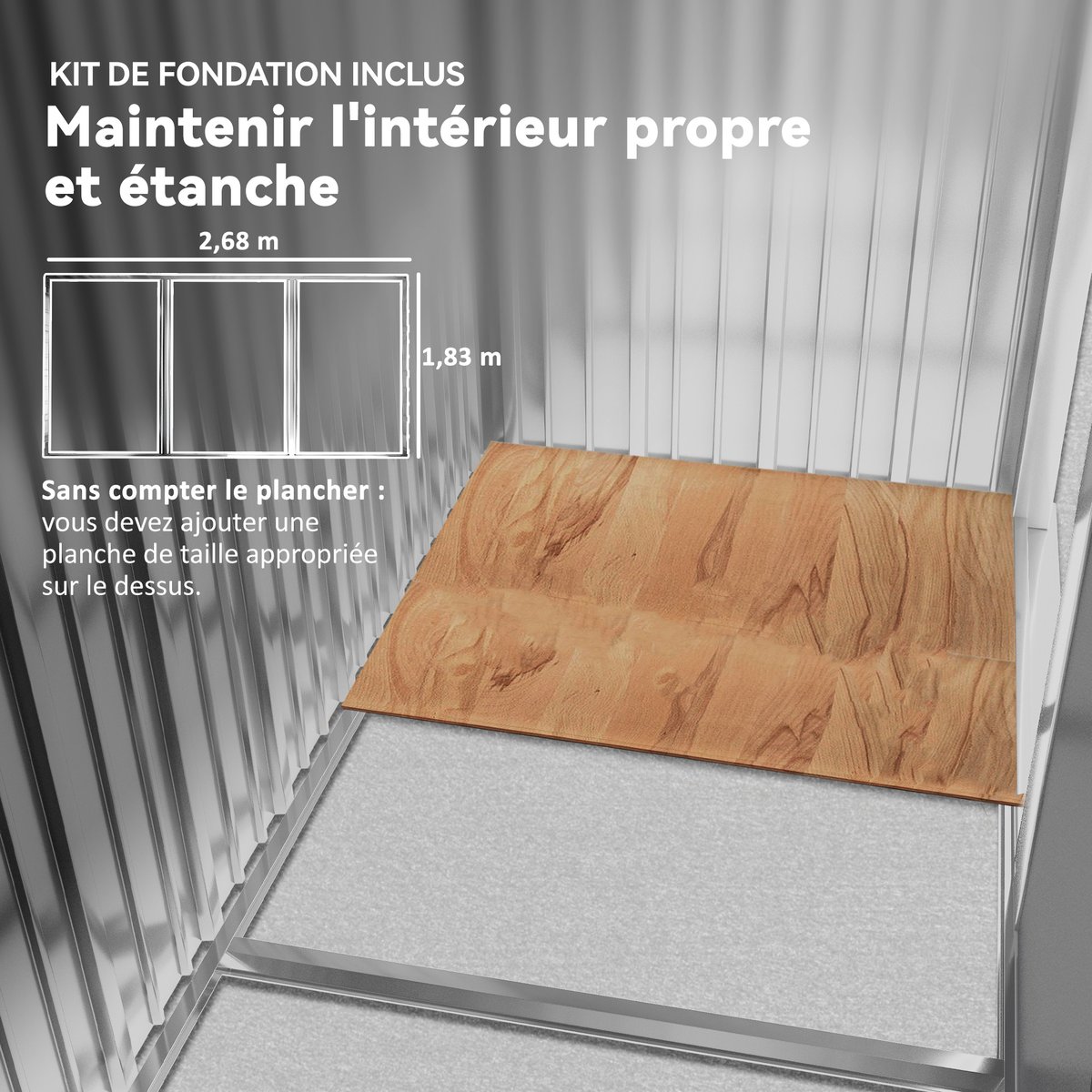 Abri de jardin Acier galvanisé Marron marron, OUTSUNNY