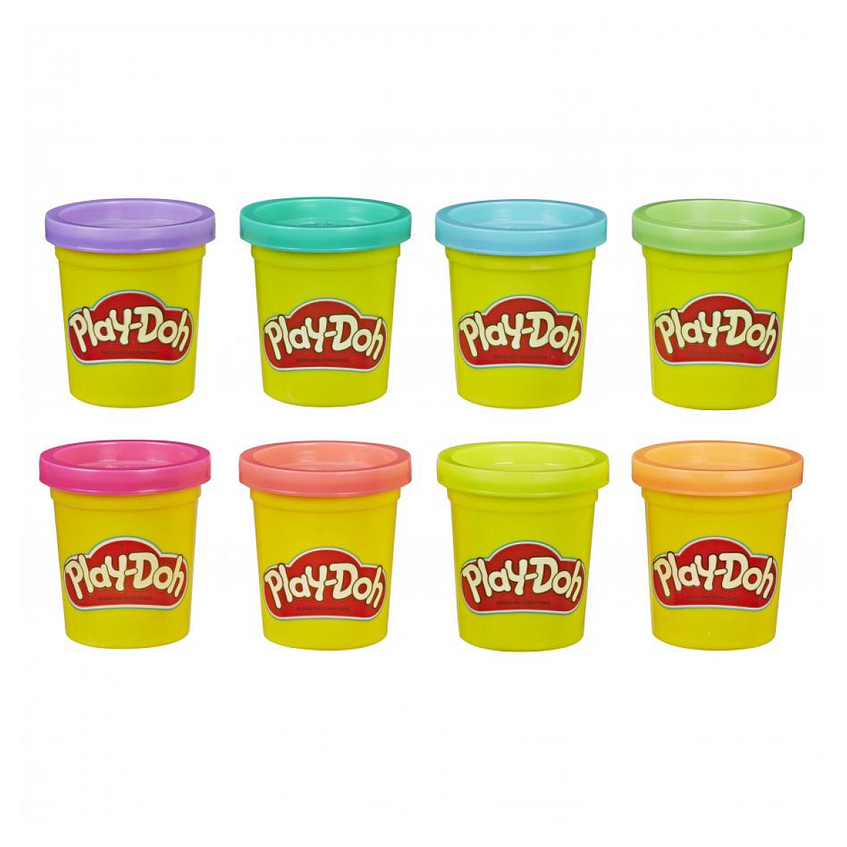 8 pots arc-en-ciel multicolore, PLAY DOH