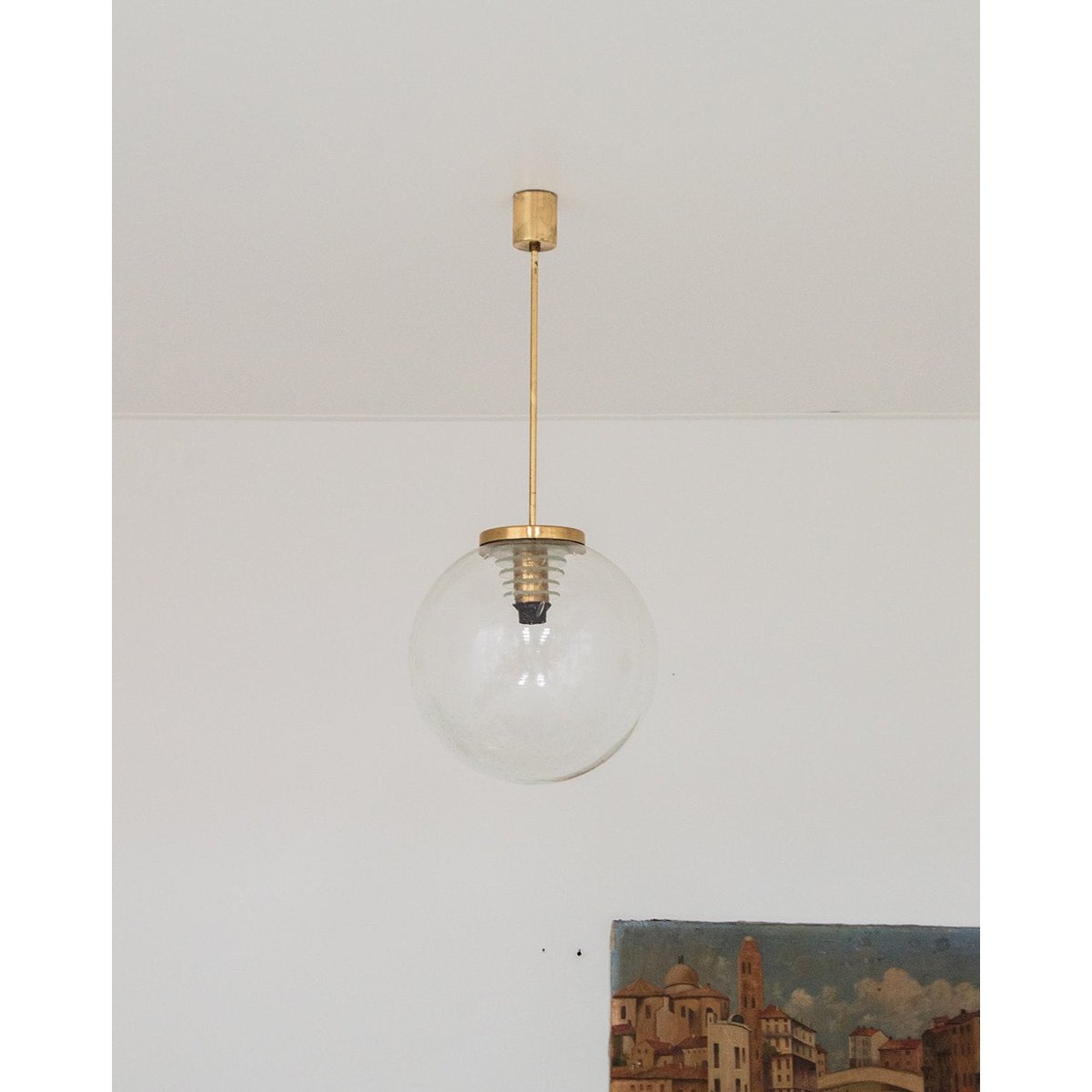 Suspension en verre Sonia N°120 - Bon état doré, DEBONGOUT