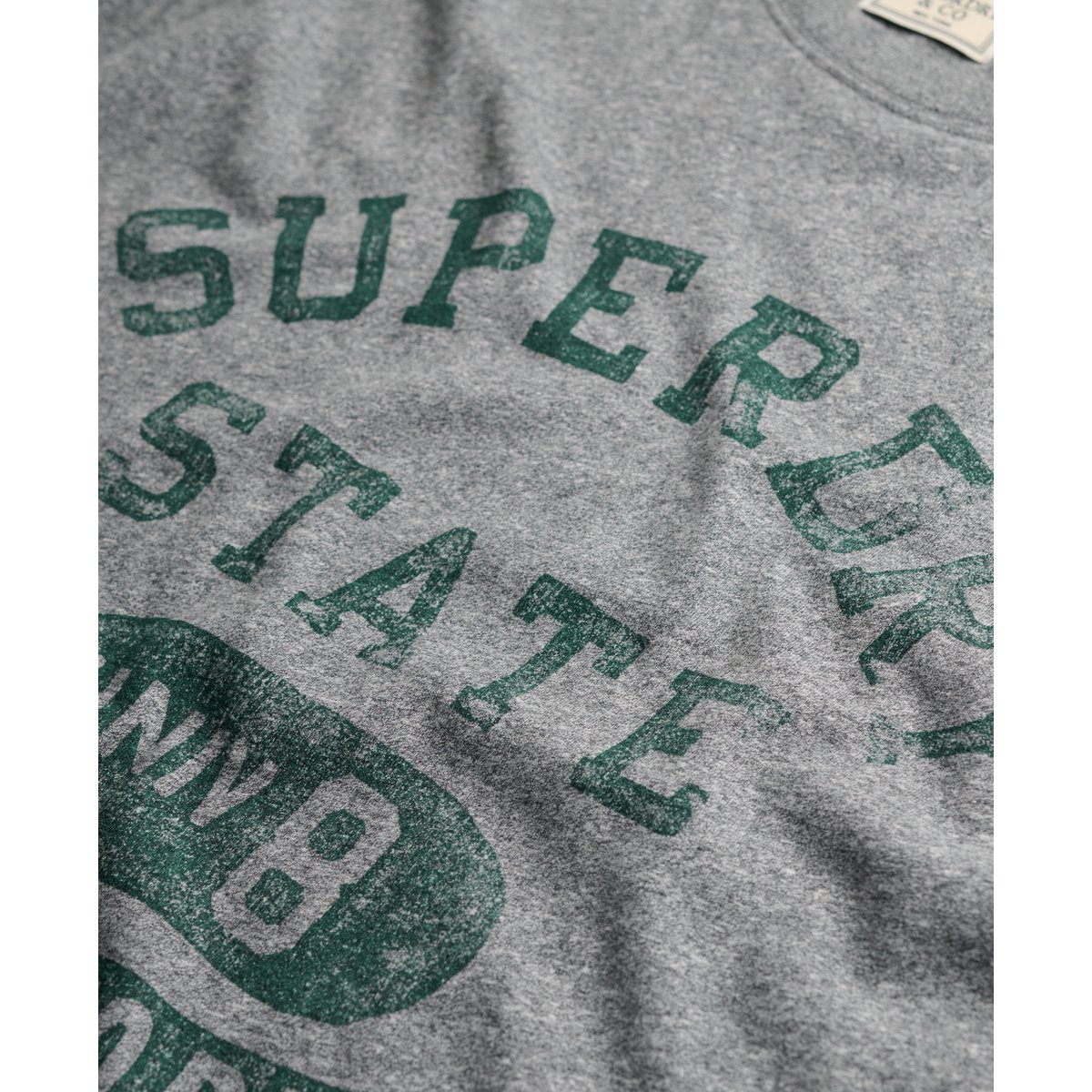 T-shirt Athletic Essentials gris foncé vintage grainé, SUPERDRY