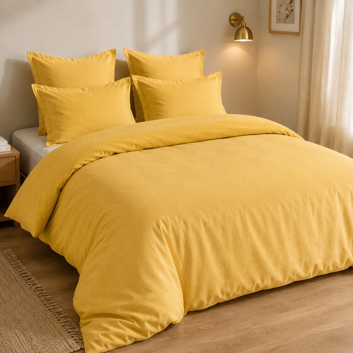 Parure Housse De Couette 100% Coton 57fils gold, C DESIGN HOME TEXTILE