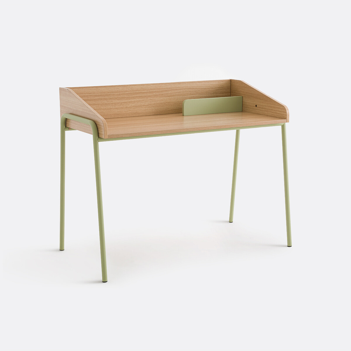 Secretária em aço e MDF, Merlin natural/verde, LA REDOUTE INTERIEURS