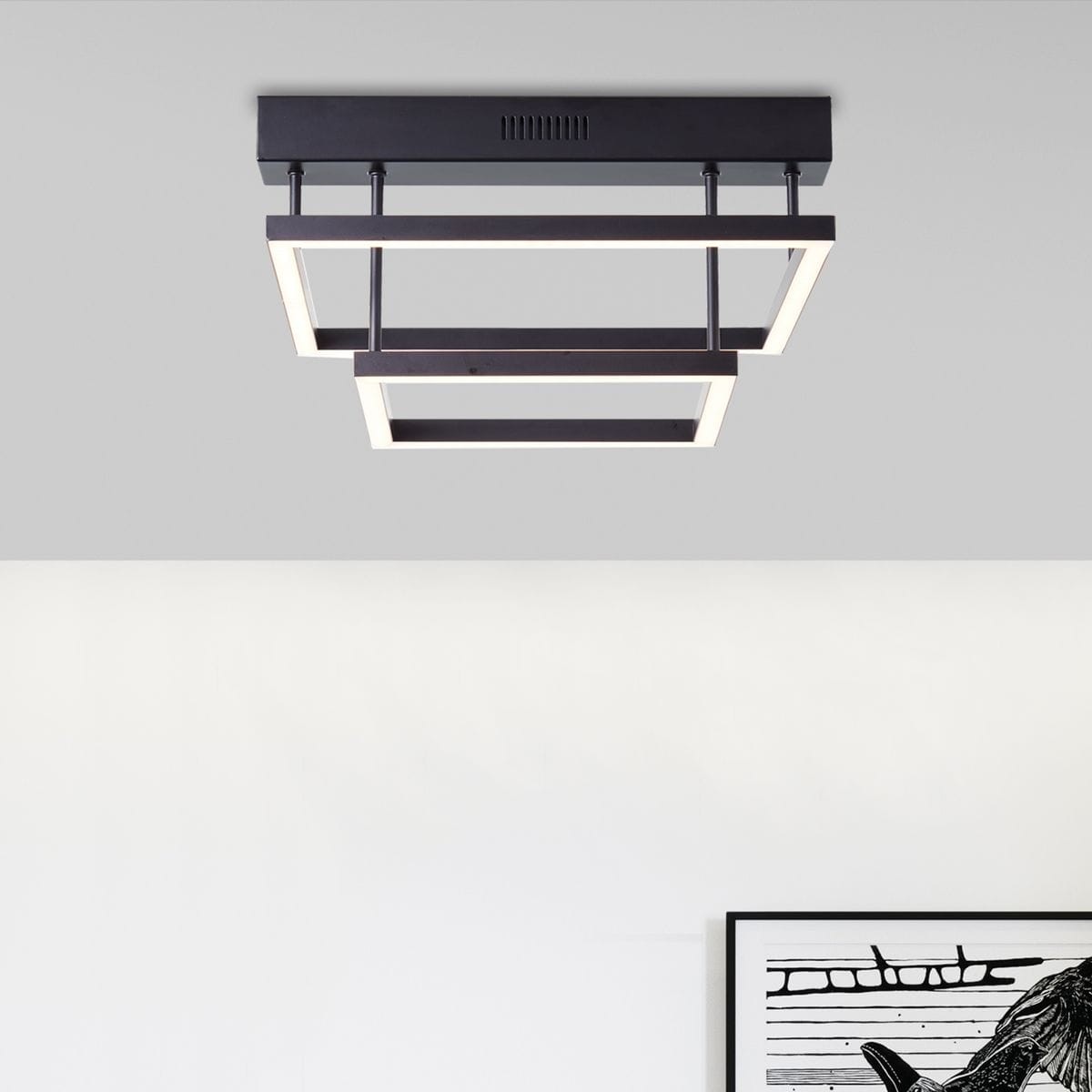 Plafonnier    RANUT noir, BRILLIANT