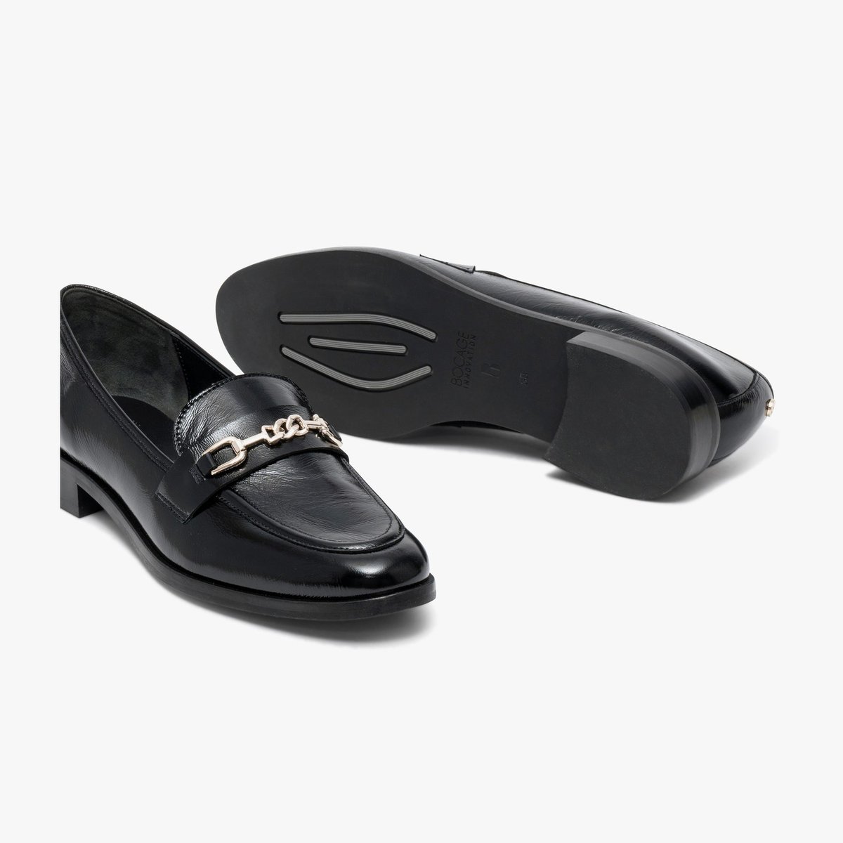 Mocassin en cuir ANGELIQUE noir, BOCAGE