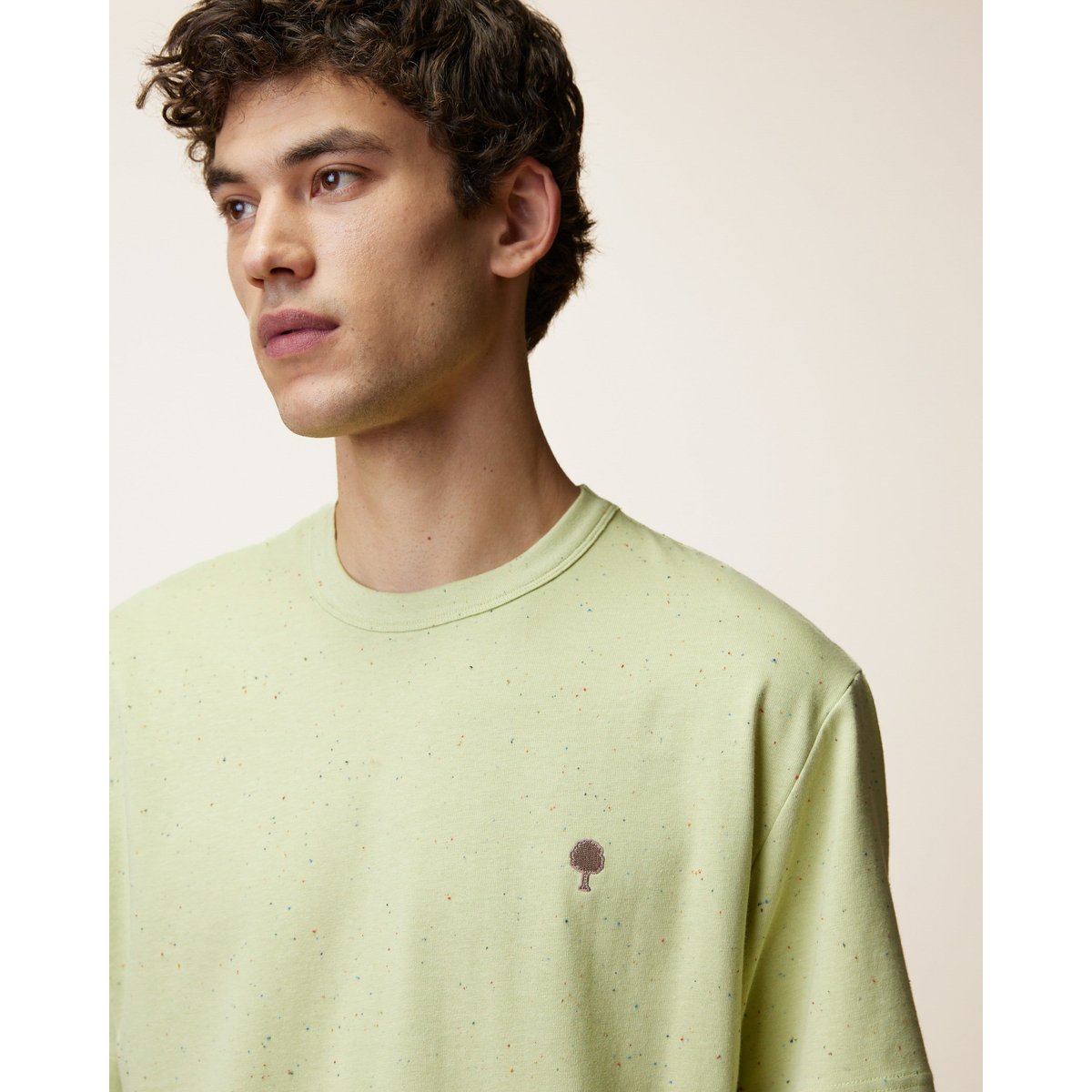 T-shirt en maille vert anis, FAGUO