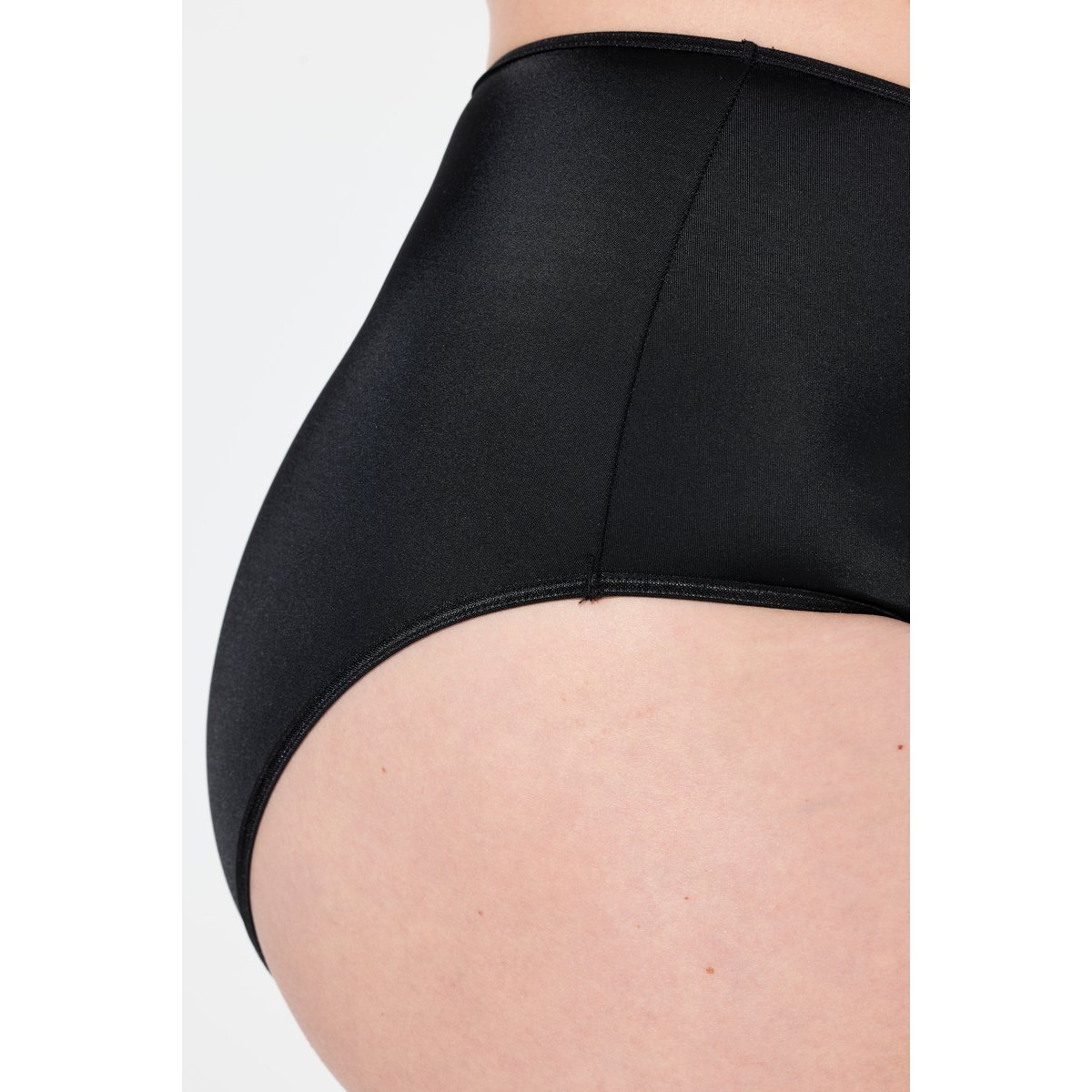 Culotte maxi à effet métallisé et dentelle noir, ULLA POPKEN