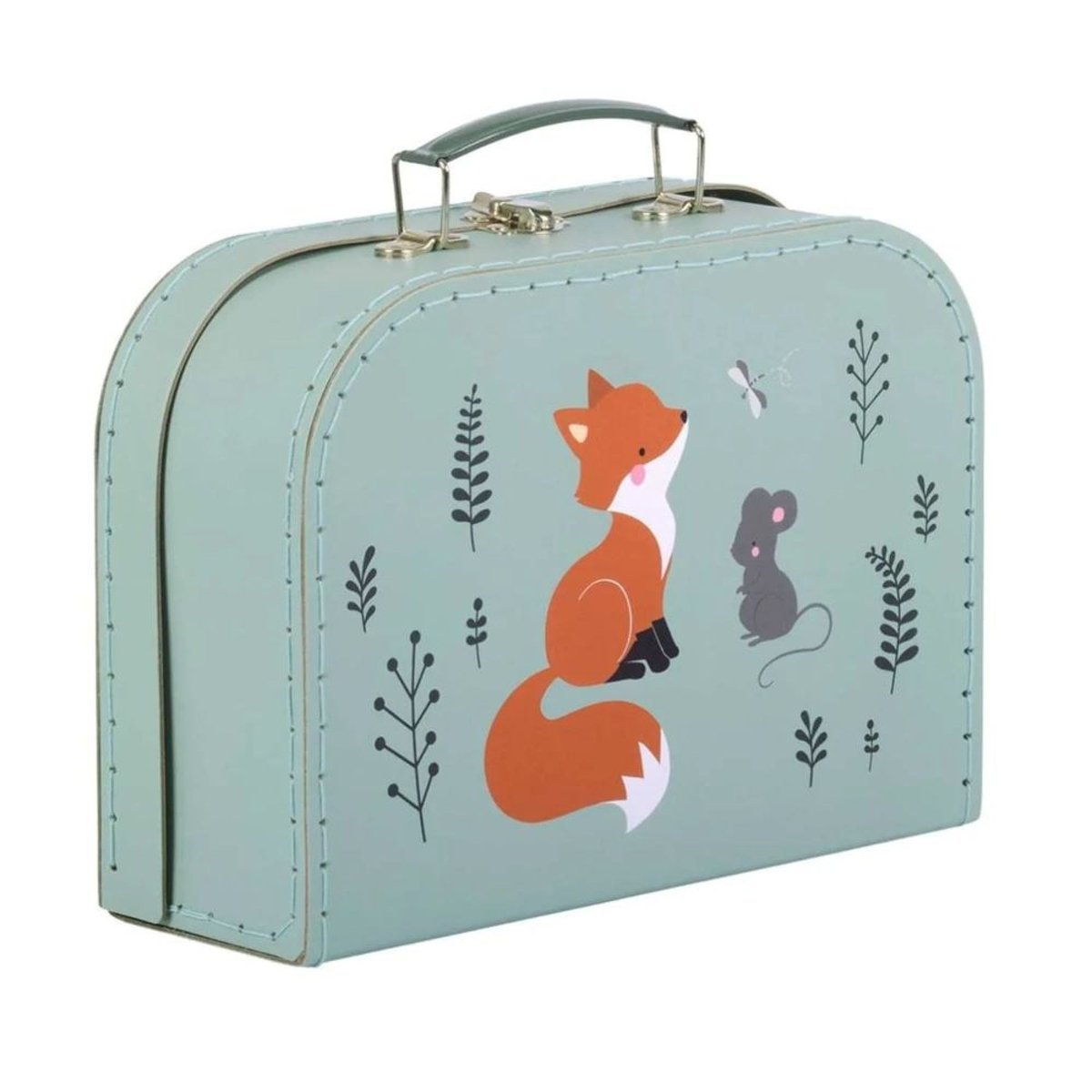 Set de 2 valisettes de rangement vert d'eau, orange, noir, A LITTLE LOVELY COMPANY