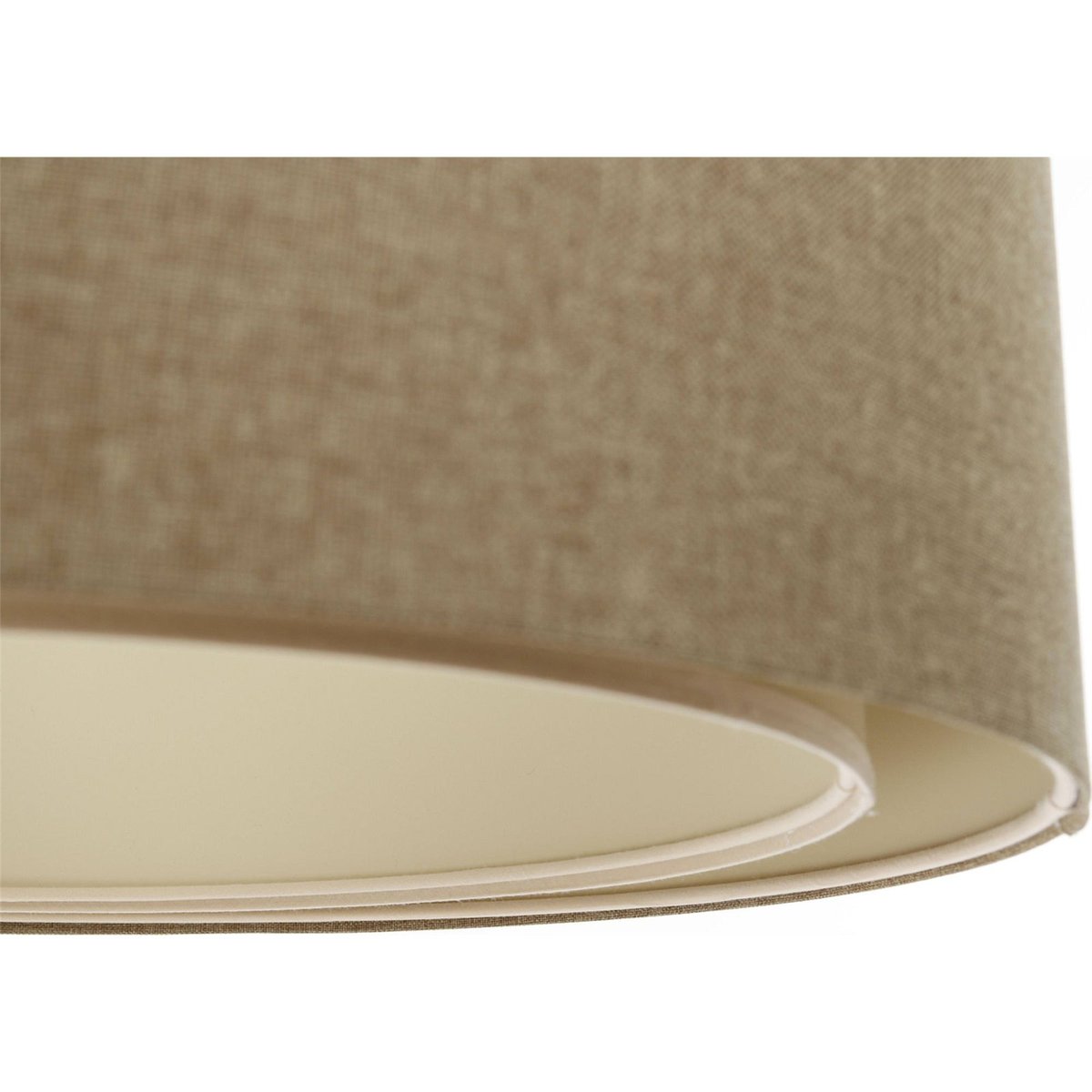 Suspension ronde en tissu style boho pour salon ou chambre beige crème tissu structuré, BPS KONCEPT