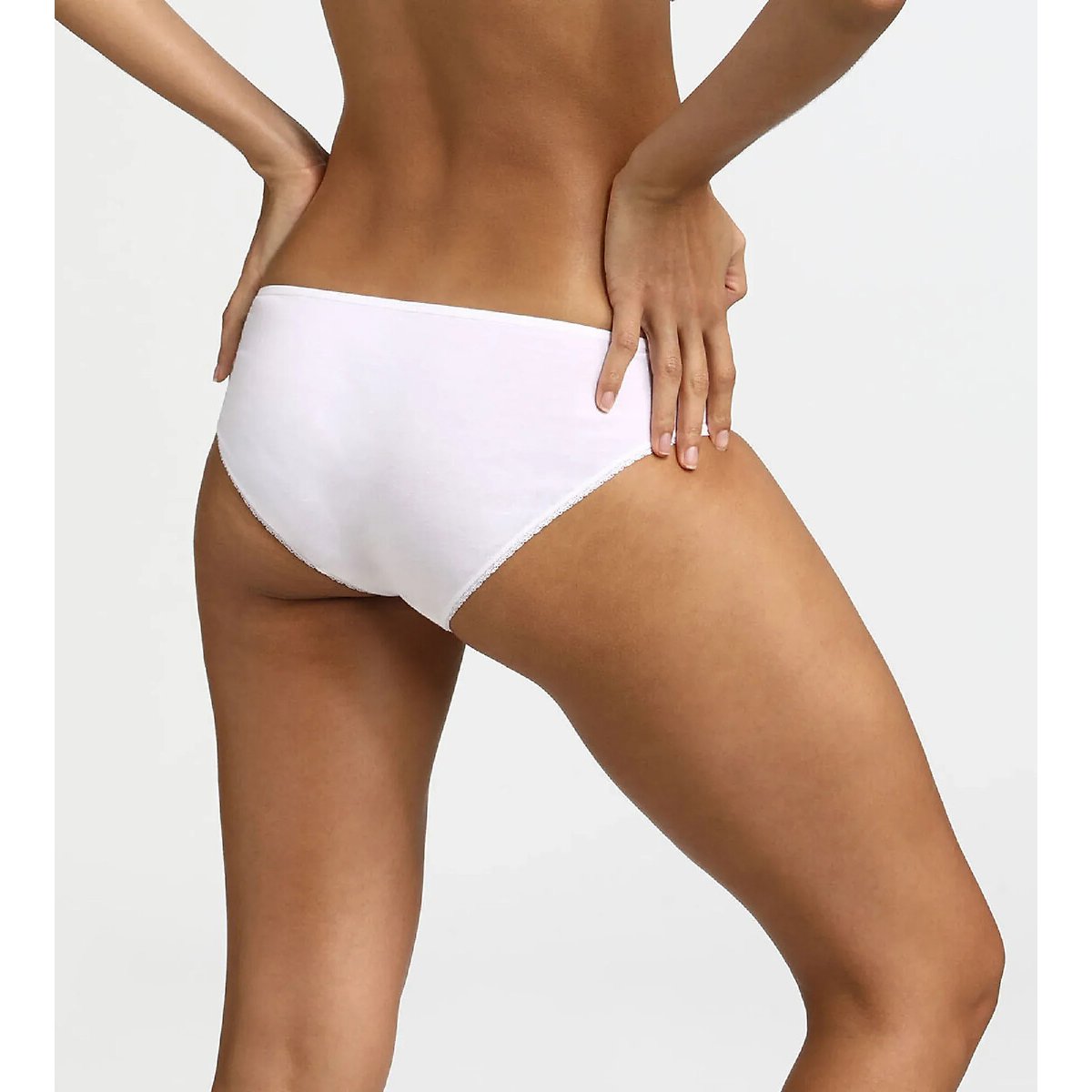 Slip Generous en coton bio blanc, DIM